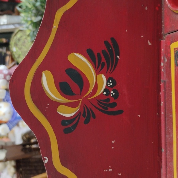 Vintage Hand Painted Metal Desk Organizer/Ink Well - Picture 4 of 10